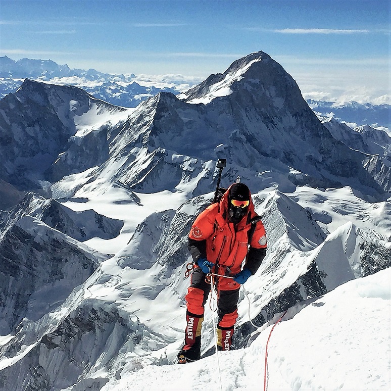 Alex Approaching the South Summit of Everest