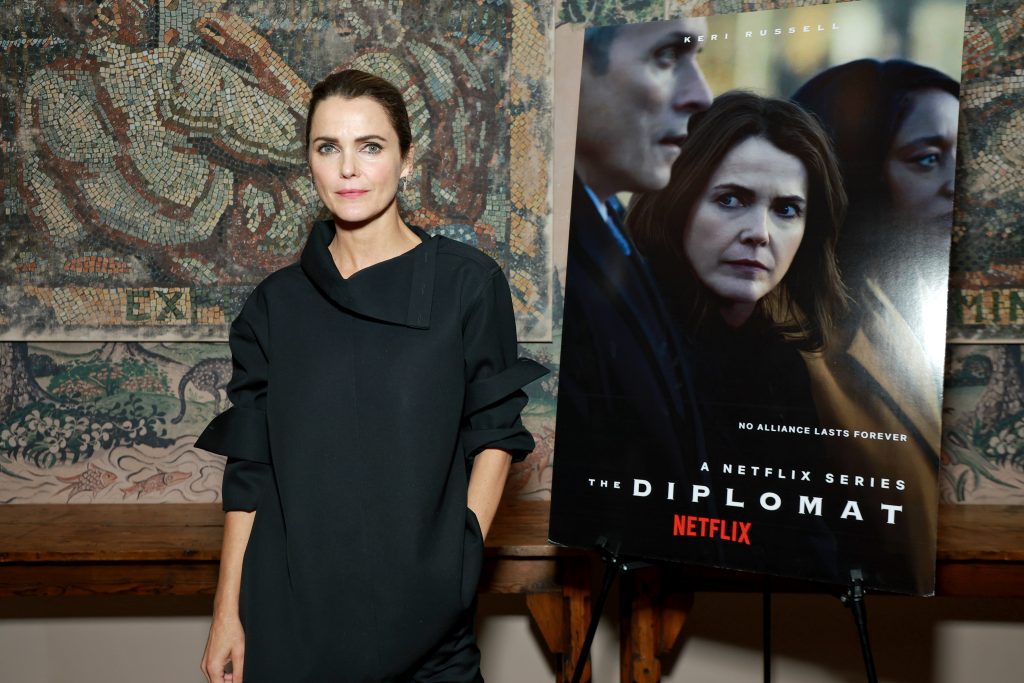 The Diplomat Season 3 Screening and Q&A NEW YORK, NEW YORK - OCTOBER 15: Keri Russell attends The Diplomat Season 3 Screening and Q&A at The Whitby Hotel on October 15, 2025 in New York City. (Photo by Jason Mendez/Getty Images for Netflix)