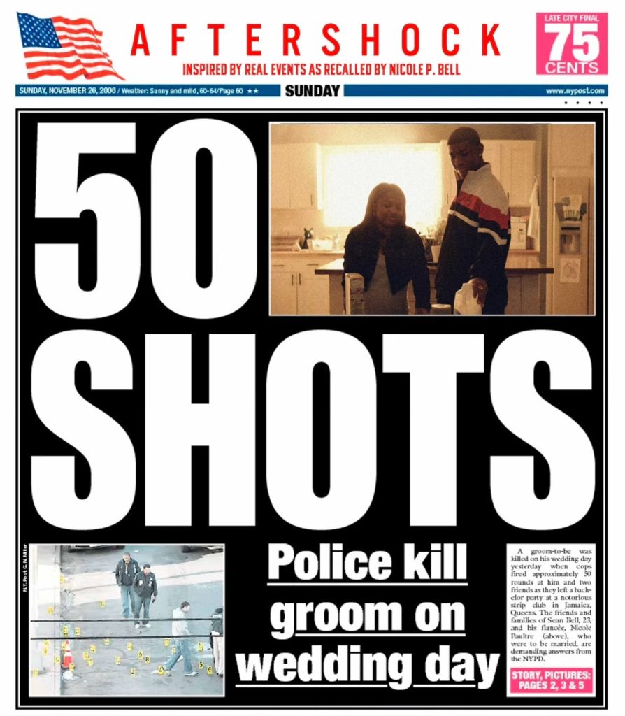 AFTERSHOCK stars Rayven Ferrell as Nicole P. Bell, Bentley Green as Sean Bell, alongside Richard T. Jones and Richard Lawson.