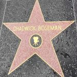 a photo of Chadwick Boseman's star on the Hollywood Walk of Fame